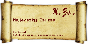 Majerszky Zsuzsa névjegykártya